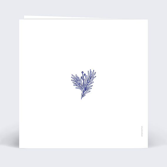 Carte de voeux Cadre Gravure Dorure Verso