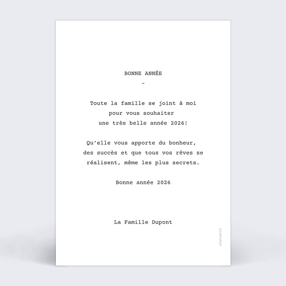 Carte de voeux Polaroïd 3 photos Verso