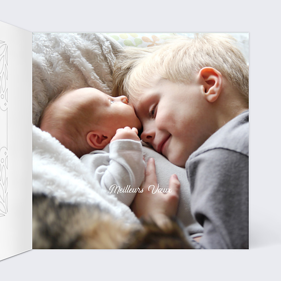 Carte de voeux Découpe Dentelle Intérieur Droit