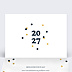 Carte de Voeux Entreprise Calendrier Pois