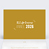 Carte de vœux entreprise Calendrier Typographie Intérieur Gauche