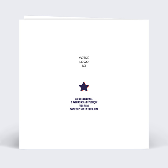 Carte de vœux entreprise Découpe Calendrier de l'Avent Verso