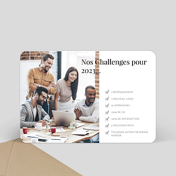 Carte de voeux virtuelle entreprise 2022 Challenge Liste