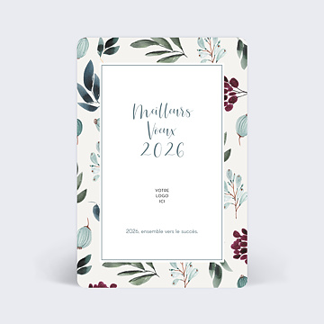 Carte de voeux virtuelle entreprise 2022 Floral