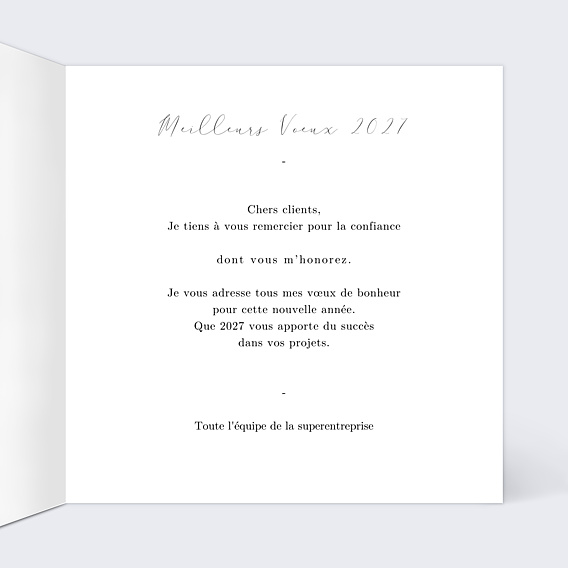Carte de Voeux Entreprise Dorure Eucalyptus