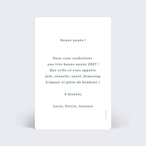 Carte de Voeux Particuliers Caractère