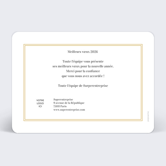 Carte de Voeux Entreprise Ornements