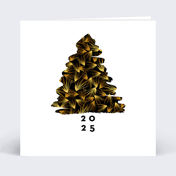 Carte de Voeux Entreprise Sapin Chic