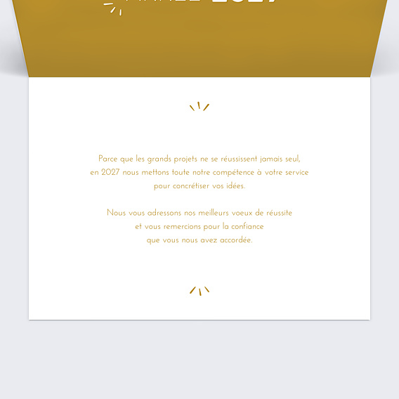 Carte de Voeux Entreprise Calendrier Typographie