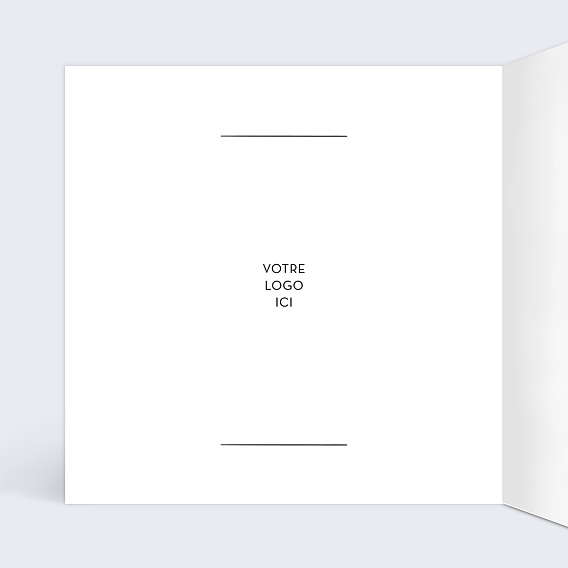 Carte de vœux entreprise Dorure Couronne Slogan Intérieur Gauche