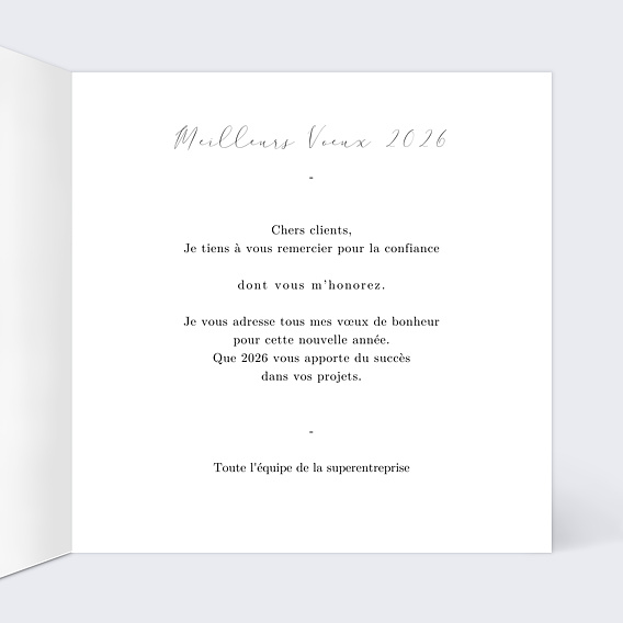 Carte de vœux entreprise Dorure Eucalyptus Intérieur Droit