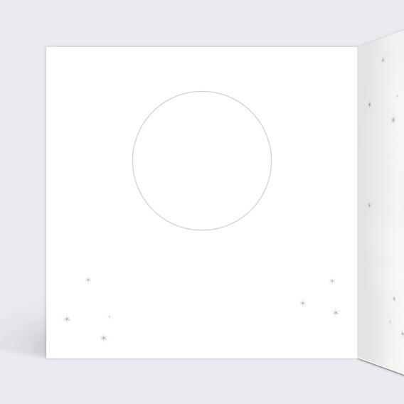 Carte de voeux Découpe Boule de Neige Intérieur Gauche