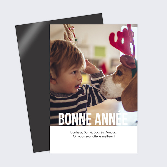 Carte de voeux Typographie Bonne Année