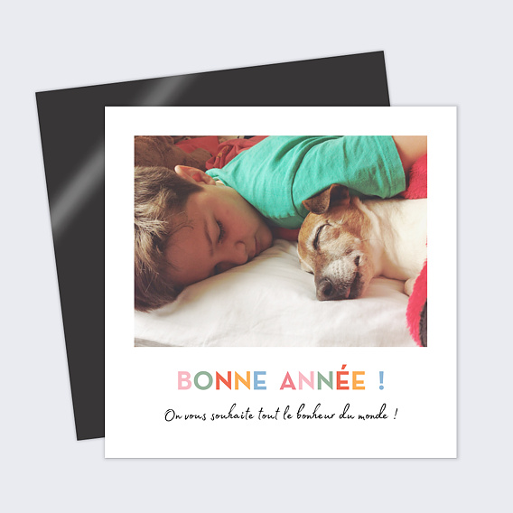 Carte de voeux Lettres colorées