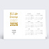Carte de vœux entreprise Calendrier Typographie Recto