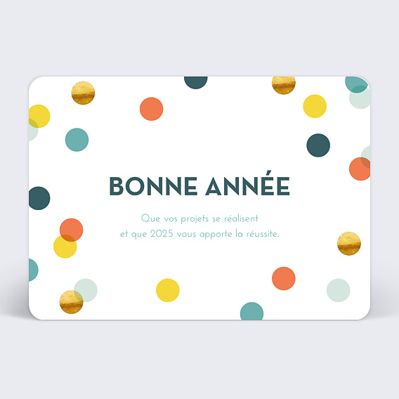 Carte de vœux entreprise Confettis Chic