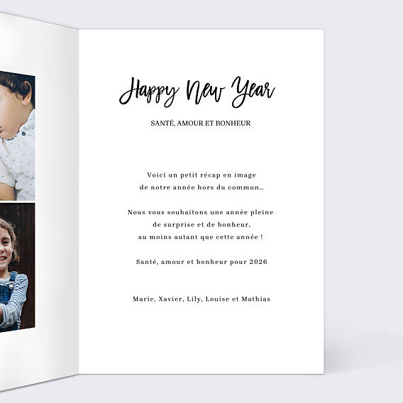 Carte de Voeux Particuliers Multiphoto Chic