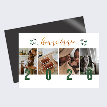Carte de Voeux Particuliers Feuilles étoilées
