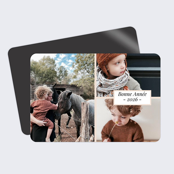 Carte de voeux Etiquette poudrée