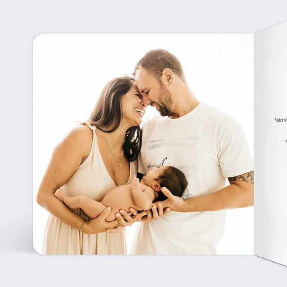 Carte de voeux Calligraphie Elegante Intérieur Gauche