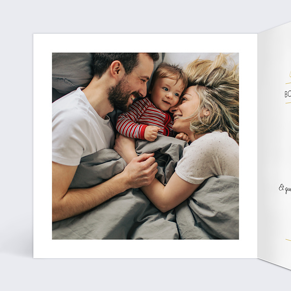 Carte de voeux Couronne Meilleurs Voeux Dorure Intérieur Gauche