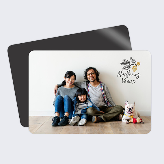 Carte de voeux Tampon couronne