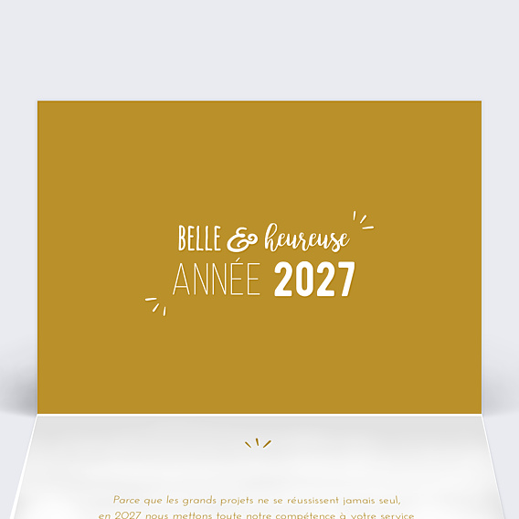 Carte de Voeux Entreprise Calendrier Typographie
