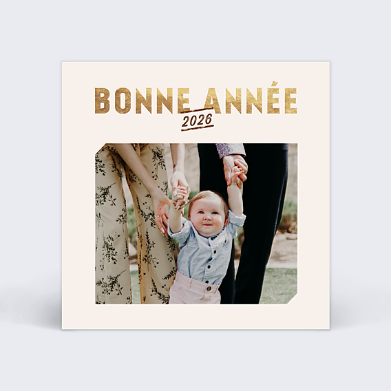 Carte de Voeux Particuliers Typo graphique