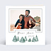Carte de Voeux Particuliers Découpe Sapins enneigés