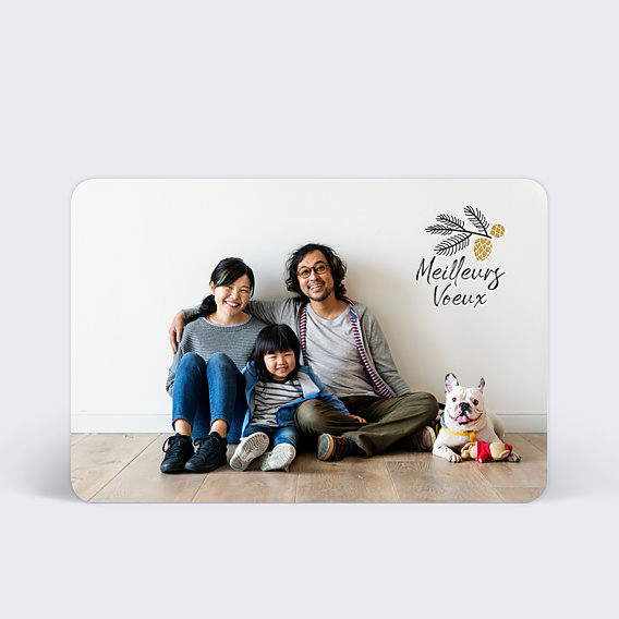 Carte de Voeux Particuliers Tampon couronne