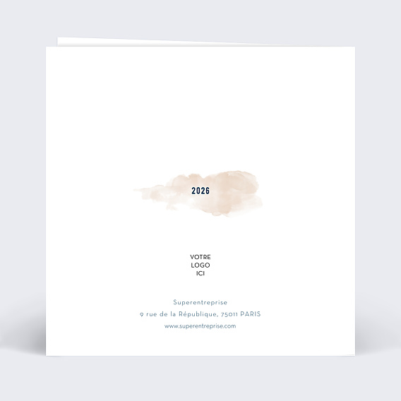 Carte de vœux entreprise Dorure Mystique Verso