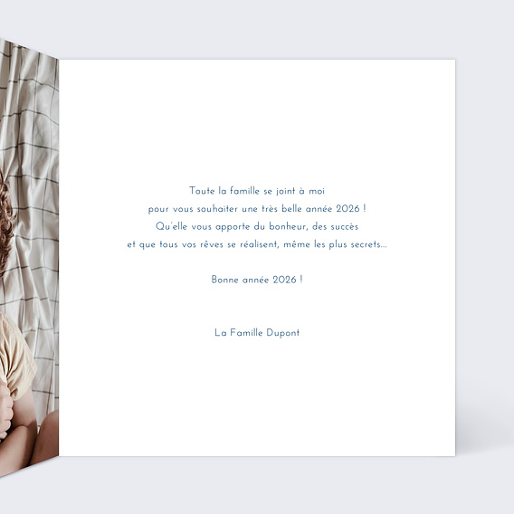 Carte de voeux Chic Intérieur Droit