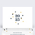 Carte de vœux entreprise Calendrier Pois Intérieur Gauche