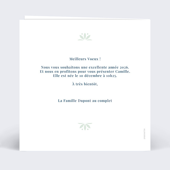 Carte de Voeux Particuliers Découpe Dentelle