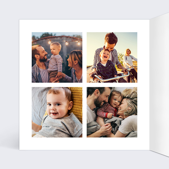 Carte de voeux Cadre Meilleurs Voeux Dorure Intérieur Gauche