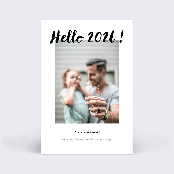 Carte de Voeux Particuliers Grand Cadre blanc