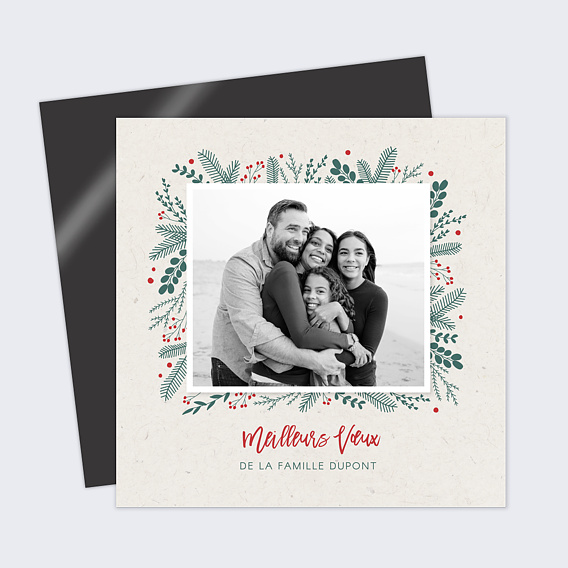 Carte de voeux Cadre Photo Festif