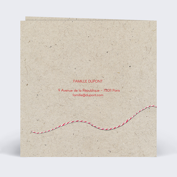 Carte de voeux Polaroid  Verso