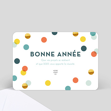 Carte de Voeux Entreprise Confettis Chic