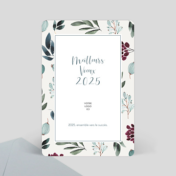 Carte de Voeux Entreprise Floral