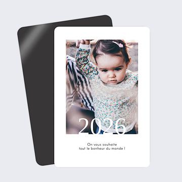 Carte de Voeux Particuliers Typographie Cadre Année