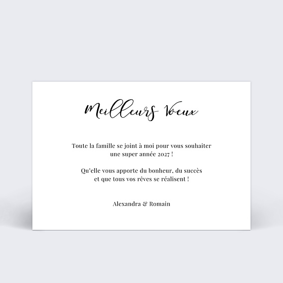 Carte de Voeux Particuliers Calligraphie Meilleurs Voeux