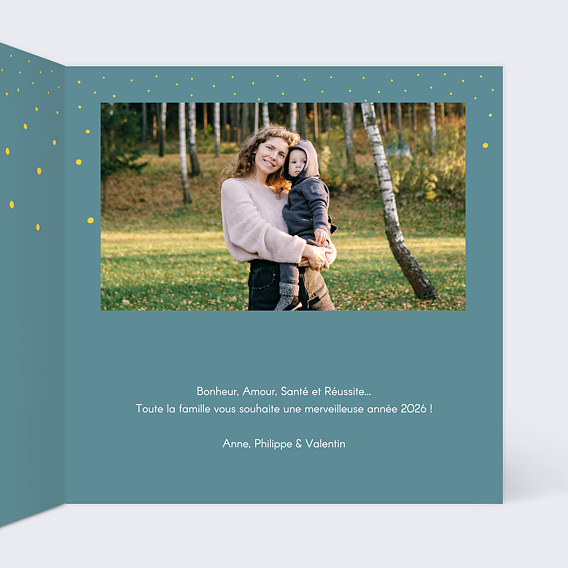 Carte de voeux Découpe Sapin Intérieur Droit