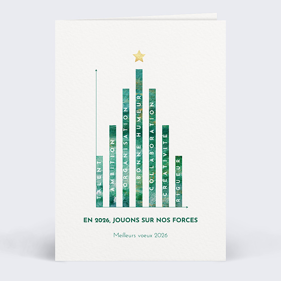 Carte de vœux entreprise Challenge Liste Recto
