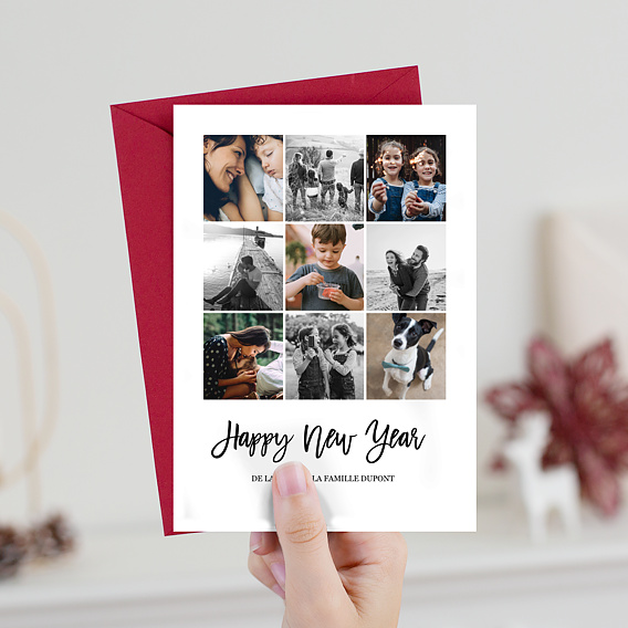 Carte de voeux Multiphoto Chic Après 4