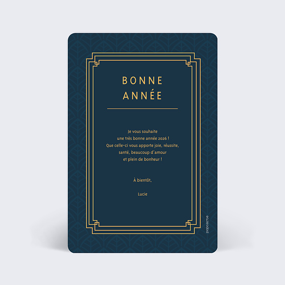 Carte de voeux Années Folles Verso