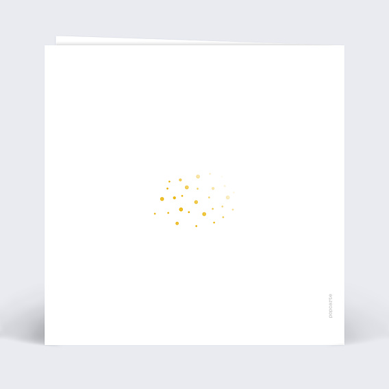 Carte de voeux Pois Sapin Dorure Verso