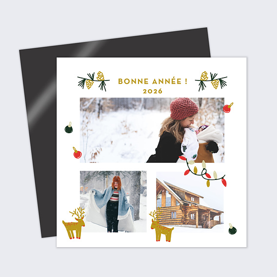 Carte de voeux Décorations de Noël