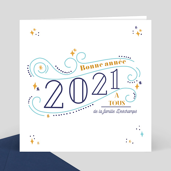 Carte de Voeux Particuliers Traineau