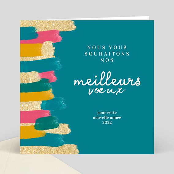 Carte de Voeux Entreprise Traits de peinture